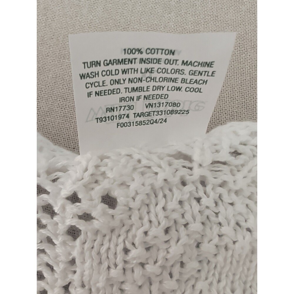 ❤️Wild Fable Cover up Womens XL White Crochet Flower Boho Summer Festival❤️ - Picture 8 of 11